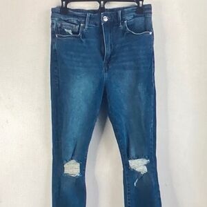 Good American Dark Blue Distressed Jeans